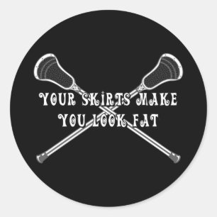 Tjock för Lacrosse Girls Runt Klistermärke