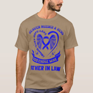 Tjock för ökad medvetenhet om blått Vingar Heart C T Shirt