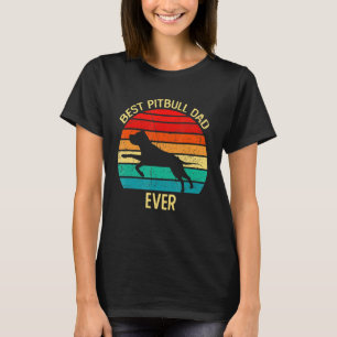 Tjock för Retro Vintage Best Pitbull Pappa någonsi T Shirt