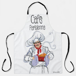 Tjock Fransk Chef Cafe Parisienne Gourmet