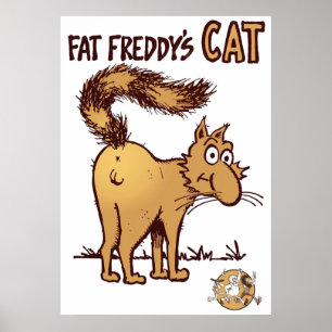 Tjock Freddys Cat Fabulous Hårig Freak Brothers Sh Poster