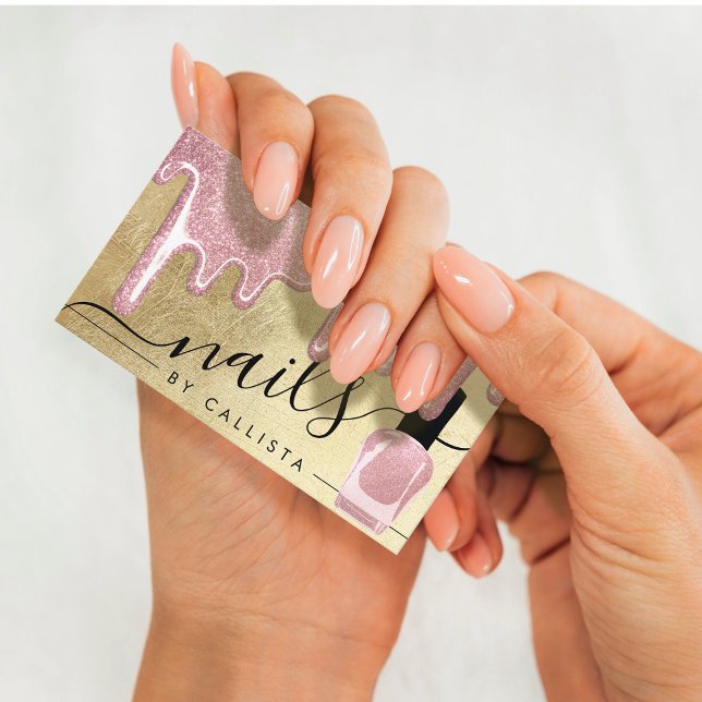 Tjock Glitter-drivrutin i ro, polska Nagel Visitkort (Skapare uppladdad)