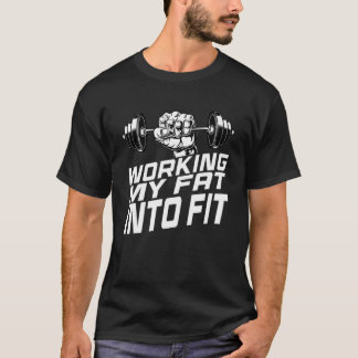 Tjock Gråtande grafik Gym som säger att jag arbeta T Shirt