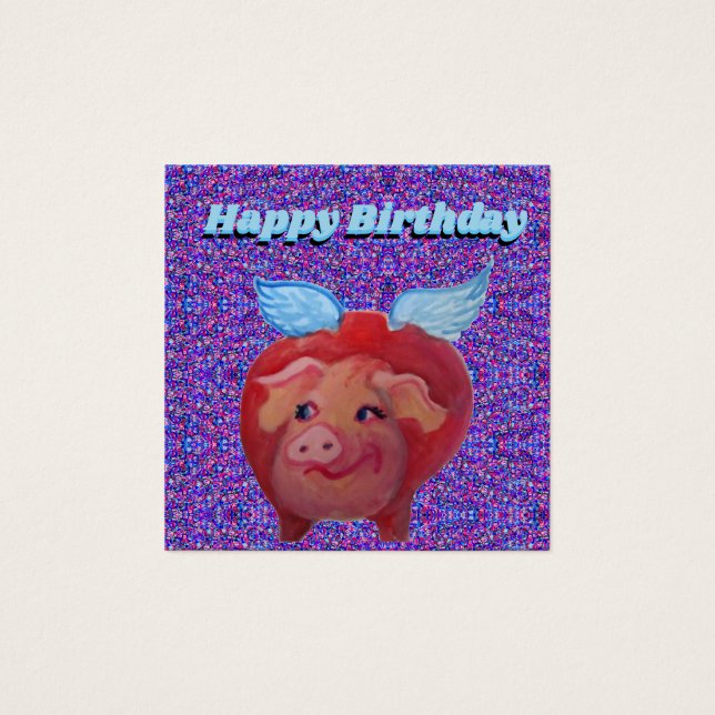 Tjock gris fyrkantigt visitkort (Framsida)