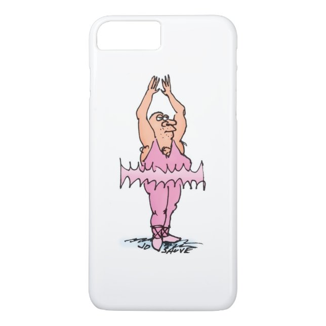 Tjock Guy i Rosa Tutu Ballet Tecknad Case-Mate iPhone Skal (Baksida)