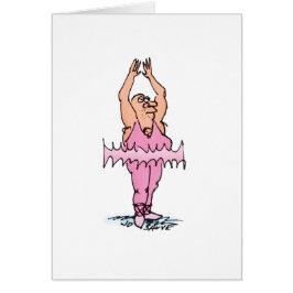 Tjock Guy i Rosa Tutu Blank Inside Card OBS Kort