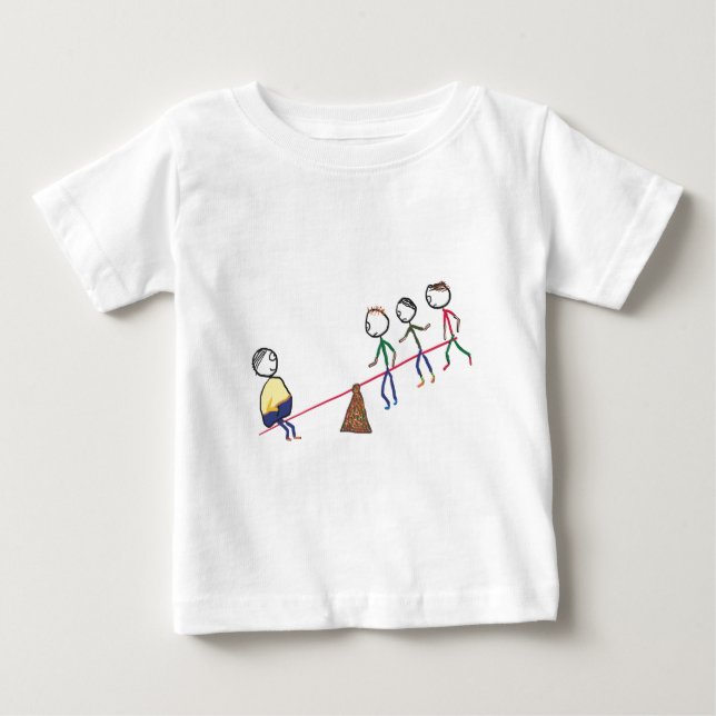 Tjock Guy on Seesaw T Shirt (Framsida)