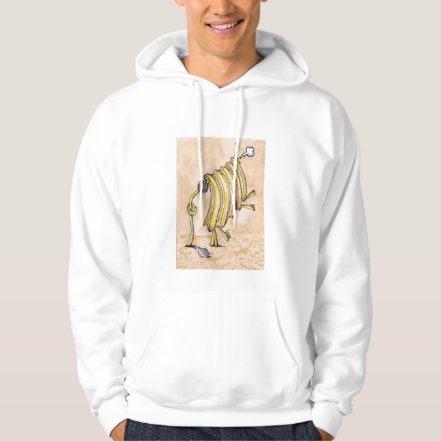 Tjock hodie, fickor och handgjord grafik hoodie (Framsida)