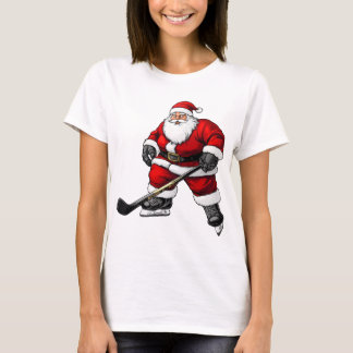 Tjock ishockey tomte t shirt