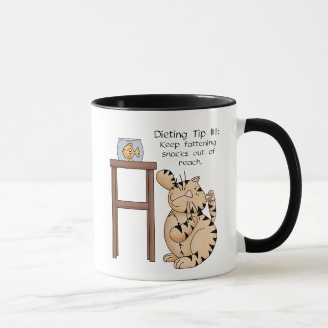 Tjock Kat Dieting Tip #1 - Ringer Mugg (Höger)