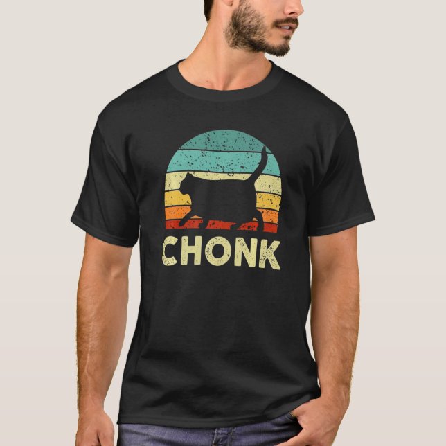 Tjock Katt Chonk Meme Parodi Slumpmässig T Shirt (Framsida)