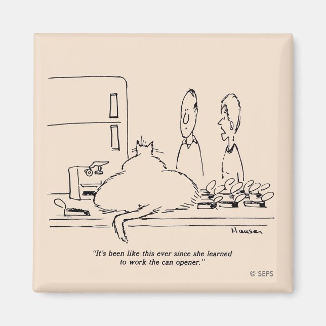 Tjock Katt Magnet (Framsidan)