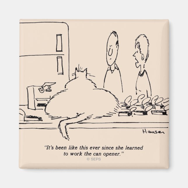 Tjock Katt Magnet (Framsidan)