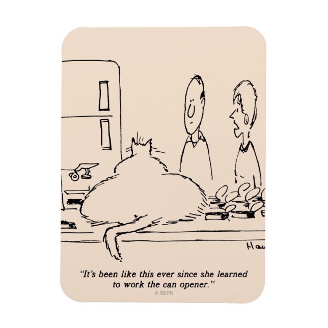 Tjock Katt Magnet (Vertikal)