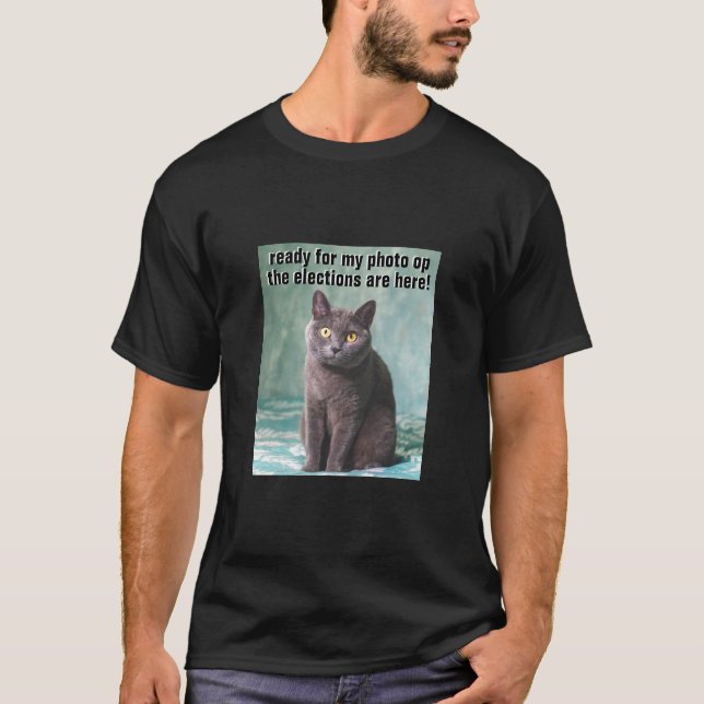 Tjock Katt (mörk) T-Shirt (Framsida)