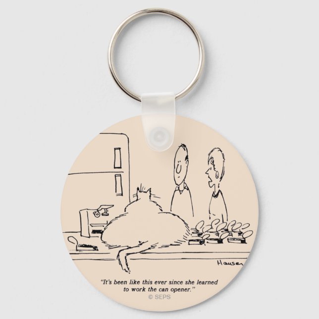 Tjock Katt Nyckelring (Framsida)