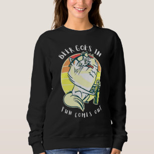 Tjock Katt som dricker öl kommer ut i Roligten und T Shirt