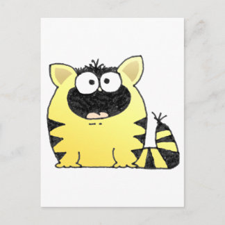 Tjock Katt Vykort