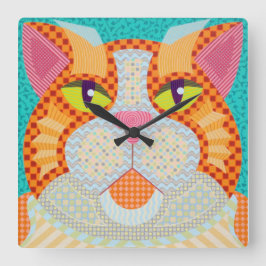 Tjock - kattlås fyrkantig klocka