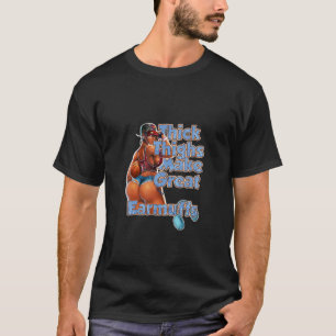 Tjock lår gör öronmuffar För manar kvinnor T Shirt