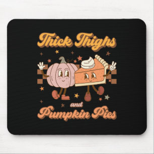 Tjock lår och pumpkin Paj Funny Retro Groovy t Musmatta