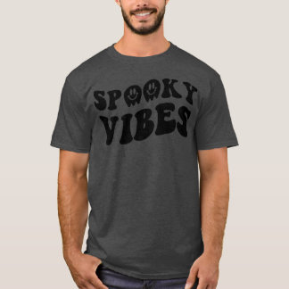 Tjock lår och taloky Vibes Lycklig Ansikte Hallowe T Shirt