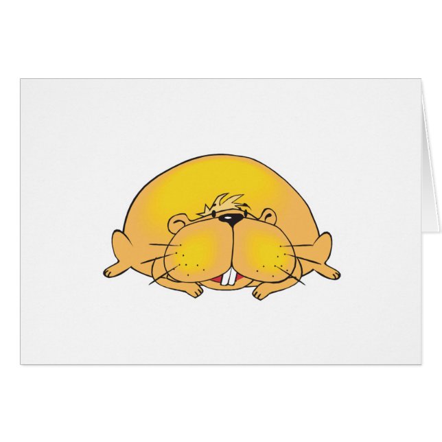 tjock lat hamster hälsningskort (Framsidan Horizontal)