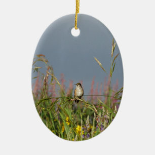 Tjock lille Hummingbird Julgransprydnad Keramik