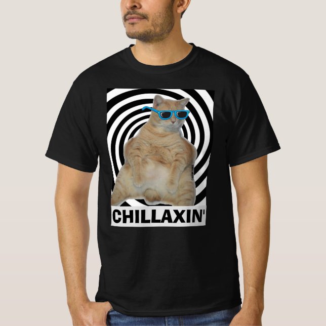 TJOCK Manx Cat med solglasögon T Shirt (Framsida)