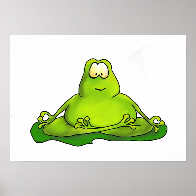 Tjock Meditating Frog Poster (Framsidan)