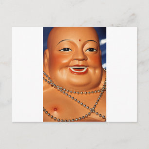 Tjock orange Buddha Vykort