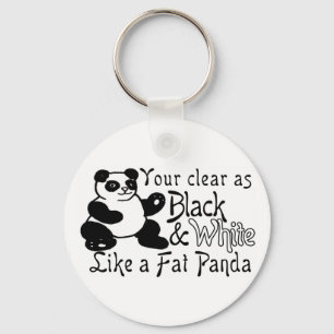 Tjock Panda Nyckelring