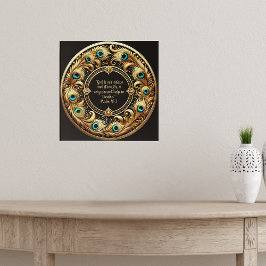 Tjock Peacock Feather Ram Bible Verses Poster