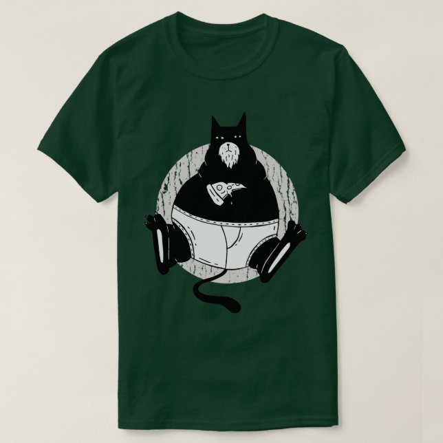 Tjock pizzakatt t shirt (Design framsida)