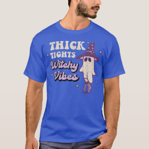 Tjock räghs Witchy Vibes Retro Halloween Celestial T Shirt