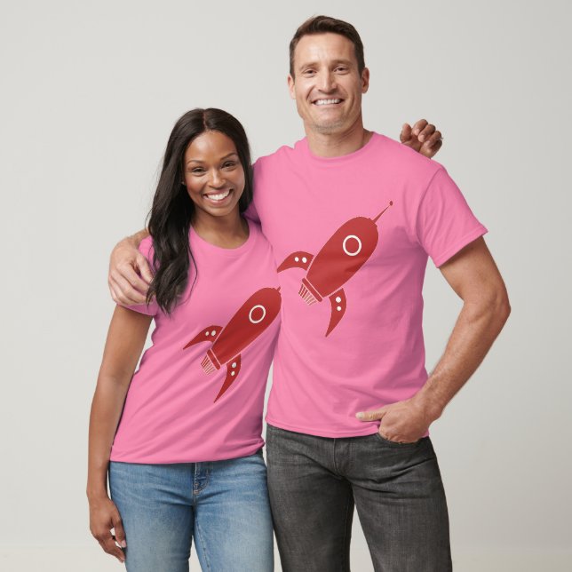 Tjock Retro Rocket Frakt Red Tröja (Unisex)