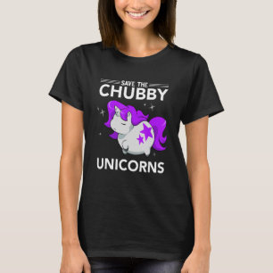 Tjock Rhino Knubbig Unicorn Rhinoceros Spara Chubb T Shirt