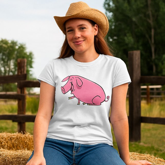 Tjock Rosa Gris T Shirt (Skapare uppladdad)