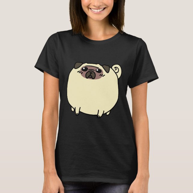 Tjock Rund Mops 65 T Shirt (Framsida)
