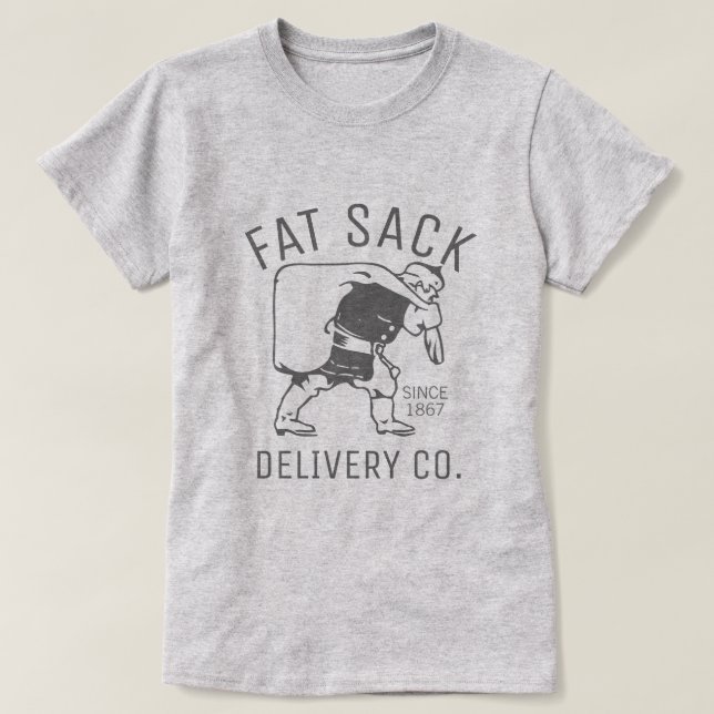 Tjock Sack-leverans Tee Shirt (Design framsida)