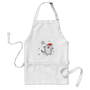 Tjock Santa Cat Förkläde