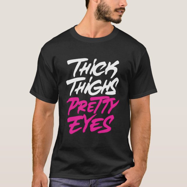 Tjock Söt Ögon Plus Storlek T Shirt (Framsida)
