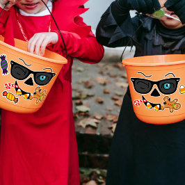 Tjock Spooky Pumpkin iconic wink S with Treats Klistermärken