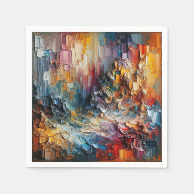 Tjock texturerad färg Mönster Pappersservett (Framsidan)