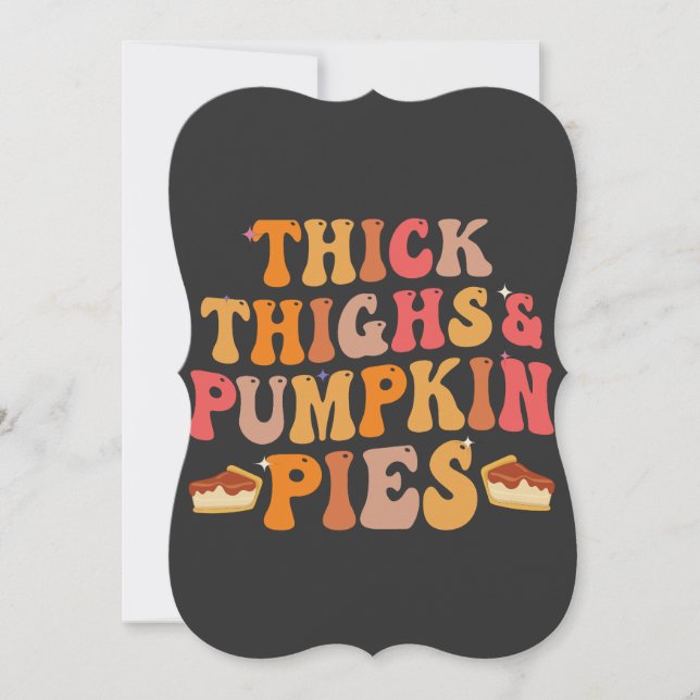 Tjock Thighs & Pumpkin Paj Funny Thanksgiving (Framsida)
