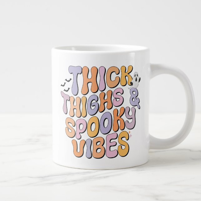 Tjock Thighs & Spooky Vibes Jumbo Mugg (Höger)