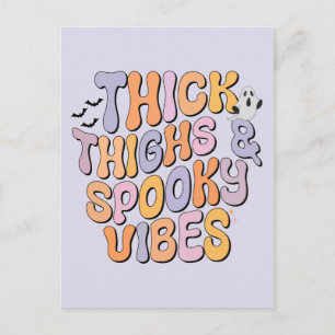 Tjock Thighs & Spooky Vibes Vykort