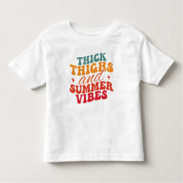 Tjock Thighs & Summer Vibes Beach Livsmedel T Shirt