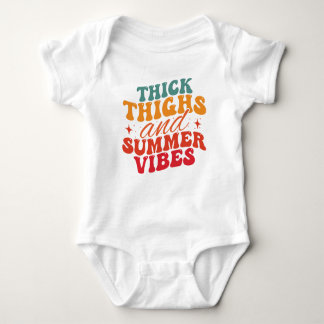 Tjock Thighs & Summer Vibes Beach Livsmedel T Shirt