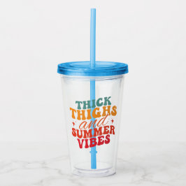 Tjock Thighs & Summer Vibes Beach Take Away Mugg
